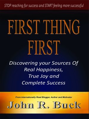 cover image of First Thing First